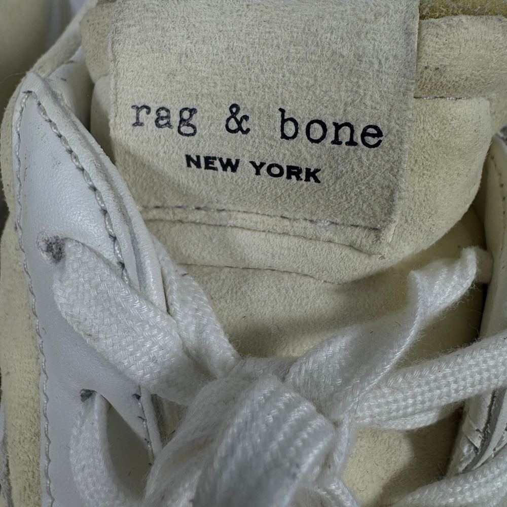 Rag & Bone Retro Runner Sneakers Cream Suede Leather Vibram Men's 10 - Picture 7 of 15